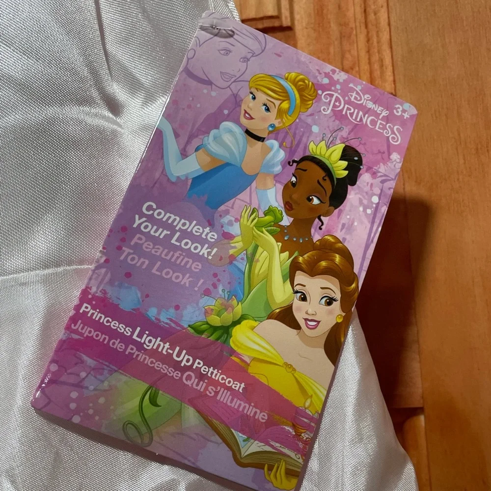 Disney Store Princess Kids Light Up Petticoat Skirt MEDIUM Costume Slip LED